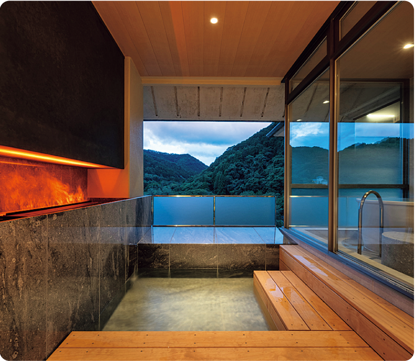 栄楽館　温泉の様子