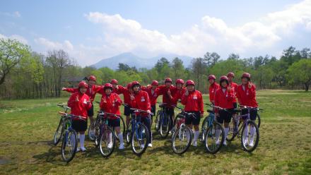 MTBサイクリング。教育旅行もシーズン突入。（13日）